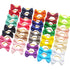 Chenkou Craft 40pcs Puppy Yorkie Dog Hair Bow, Pure Ribbon with Rubber Band, 40mm, Mix Colors, Pet Grooming Products