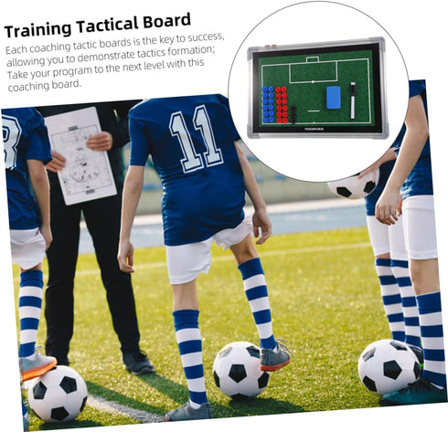 VALICLUD Soccer Coaching Board Aluminum Alloy Football Whiteboard Magnetic Dry Erase Portable Sports Match Planning