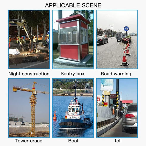 DYK&NX LED Anchor Light of Marine Boat Yacht Navigation with Solar Charging, PC Material, Waterproof and Dustproof