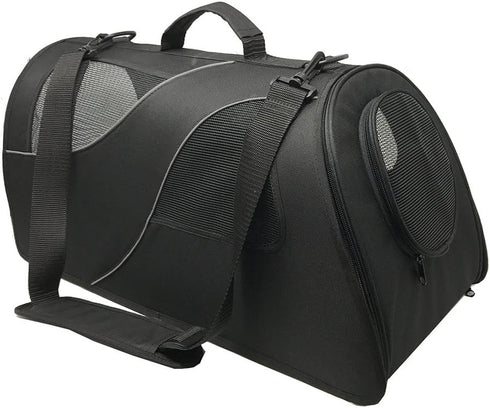 Soft-Sided Pet Carrier for Small Dogs and Cats, Black