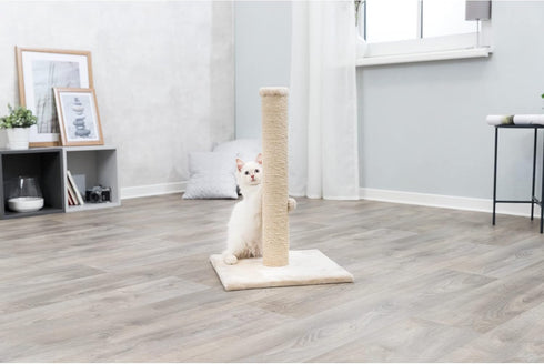 TRIXIE Parla Scratching Post, Durable Sisal Rope, 24.5" Tall, Beige
