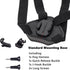 Dog Harness Mount for Gopro, Adjustable Soft Vest with 2 Mounting Bases for Gopro Hero, for Small Medium Large Dogs