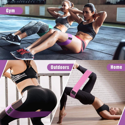 Resistance Bands for Legs and Butt, Thick Wide Stretch Fitness Bands, Non-Slip Workout Loop Bands for Women