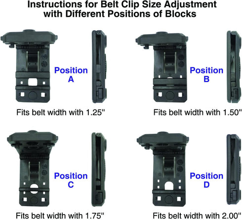 OWB Polymer Double Magazine Holster Ambidextrous Carrier for 9mm/.40 Calibers Double Stack Magazines