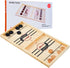 HELLO PAPAYA Fast Sling Puck Game - Test Your Speed and Accuracy with This Fast-Paced Wooden Air Hockey Desktop Battle
