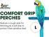13" Sweet Feet and Beak Comfort Grip Safety Perch for Bird Cages - Pedicure Perch for Birds to Keep Nails and Beaks
