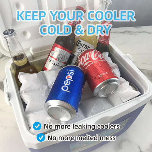 Reusable Ice Pack Sheets for Coolers, Flexible Ice Blankets, Large Size 3 Packs, Cuttable for Keeping Food Fresh and
