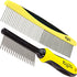 Metal Dog Comb for Matted Hair & Detangler Combs Set - Easy Safe Grooming Combs for Cats & Dogs to Remove Tangles