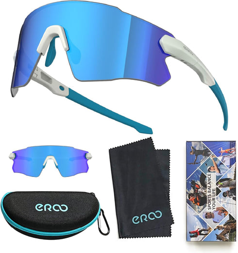 Wrap Around Lightweight Sports Sunglasses for Small Face Teens, Women, Youth - Cycling, Baseball, Running, Pickleball