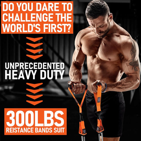 WALITO Resistance Bands Set, Exercise Bands with Handles, Door Anchor, and Ankle Straps for Home Workouts