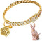 Hillban Cat Collar with Diamond Chain, Glitter Walking Metal Necklace with Secure Buckle for Small Cats (Gold, 10 Inch)