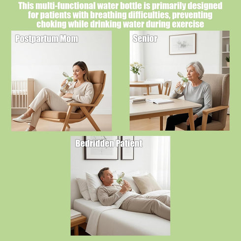 HVLVOYG Recovery(17oz) PPSU Water Bottle for Postpartum & Bedridden Care, Sip-Controlled Flow & Anti-Choking Design