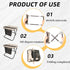 XOMIUHL 2PCS Backpack 8 Foldable Stool, Handbag Style Pocket Foldable Chair, Collapsible Camping Chairs with Sling Bag
