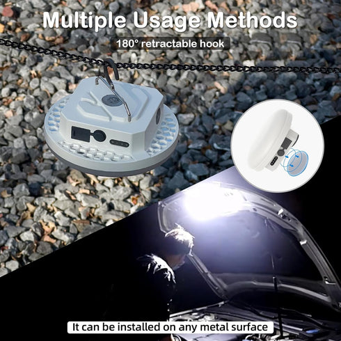 10000mAh 30W 4000LM 4 IPX5 Rechargeable Hanging Tent Lighting, Portable LED Camping Lantern with Magnet, Lighting