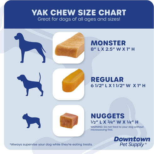 Downtown Pet Supply Yak Cheese Himalayan Dog Chews - Regular Yak Chews Rich in Nutrients for Small to Medium Dogs - 2 LB