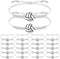 Jadive 20 Pieces Adjustable Volleyball Charm Bracelets Bulk Gifts for Sports Coaching Supplies Players