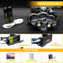 Rechargeable Headlamp, 8 LED 18000lm IPX4, Red Light Flashlight, USB Cable, 8 Modes for Outdoors Camping