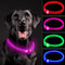 LED Dog Collar, Rechargeable Light Up Collars, IP67 Waterproof Dog Lights for Night Walking, Adjustable Safety Necklace