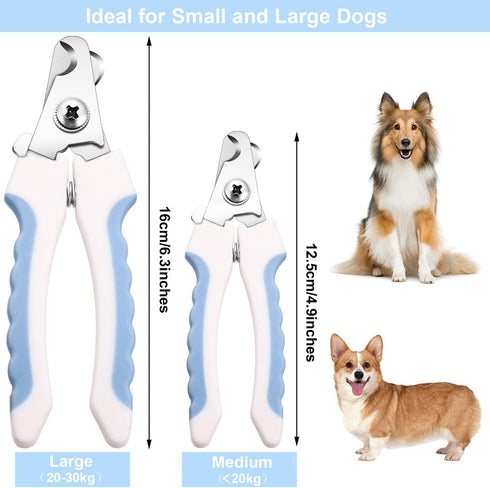 4 Trimmers Mudder Pieces Dog Nail Clippers Kit Dog Cat Pets Nail Clippers and with Safety Guard to Avoid Over Cutting