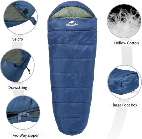 Naturehike 20 Degree Ultralight Mummy Sleeping Bag, 0 Degree Lightweight Sleeping Bag for Hiking and Camping