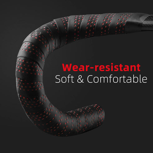 ROCKBROS Bike Handlebar Tape - Grip Tape for Road Bike, Bicycle Handlebar Wrap (Red)