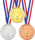Pllieay Winner Medals - Gold, Silver, and Bronze Medals for Party Decoration and Awards