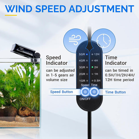hygger Aquarium Chillers Fan - Quiet Cooling Fan Equipment with Adjustable Speed Controller for Freshwater & Saltwater