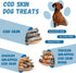Cod Skins Dog Treats - All-Natural Chew Fish Skin Rolls, Healthy Omega-3 Protein 10.6 OZ