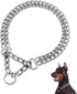 LOS ANDES Dog Chain Collar, Metal Martingale No Pull Slip Collar for Large Small Medium Dogs