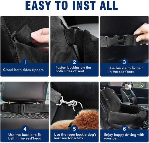 Dog Car Seat Pet Booster Seat Pet Travel Safety Car Seat,The Dog seat Made of Materials is Safe and Comfortable