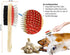 Wooden Dog Brush Double Sided, Pet Hair Grooming Brush for Dogs & Cats, Pin and Bristle Soft Brush for Cleaning