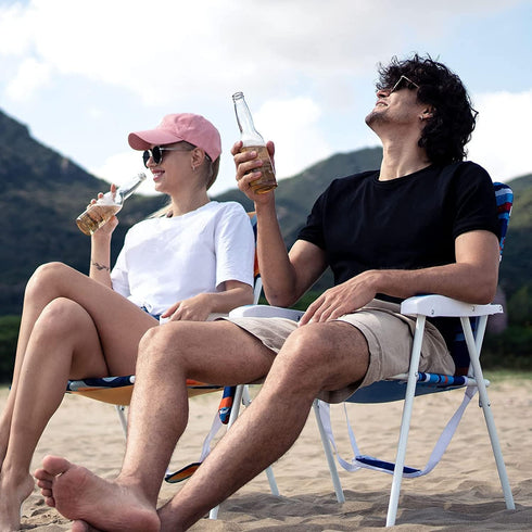 15" 300 LBS, SunnyFeel Tall Folding Beach Chair, Oversized Portable High Seat Sand Chair for Adults Heavy Duty Foldable