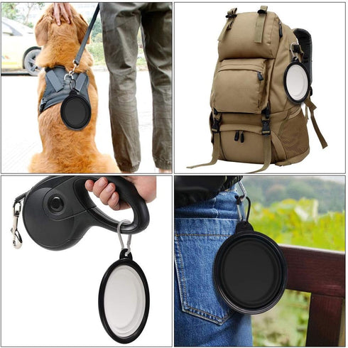 Dog Bowl Pet Collapsible Bowls, 2 Pack Portable Foldable Travel Bowls for Dogs Cats and Small Animals