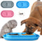 Uiifan 3 Pieces No Spill Cat Food Bowl Set for Small and Medium Dogs and Cats - Easy Cleaning Outdoor Feeder (Blue,