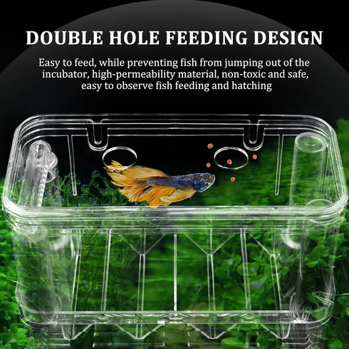 WishLotus Fish Breeding Box, Suspended Isolation Box for Fish Tank with Suction Cups