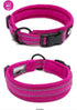 Truelove TLC5011 Dog Collar - Reflective Premium Duraflex Buckle, High Grade Nylon Webbing, Fuchsia, L