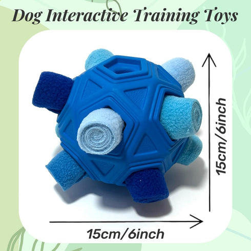 Snuffle Ball for Dogs, Unbreakable Interactive Toy, Foraging Snuffle Mat, Treat Dispenser, Puzzle Toys for All Pets