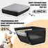 35LB, 6-Inch BONTHEE Elevated Dog Car Booster Seat for Dogs & Cats up to Memory Foam Pet Booster Seat, Side Breathable