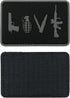 uuKen Tactical Gear Love Symbol Sign Tactical PVC Patch with Hook Fastener Backing (Black and Grey)