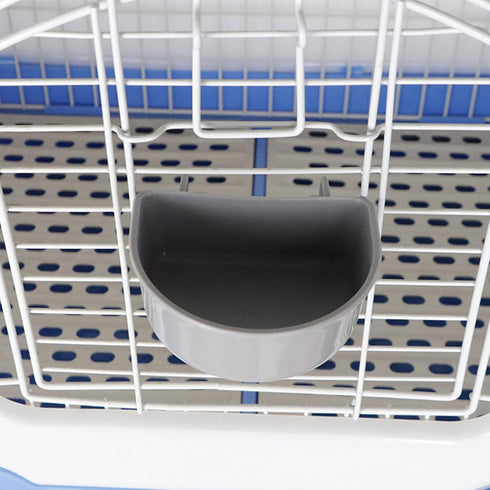 4 Pack Rabbit Feeder with Hook - Plastic Food Basin Dish for Guinea Pig, Bunny Water Bowl, Chinchilla Hanging Portable
