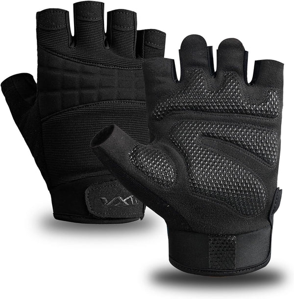 VWX Anti-Slip Gel Palm Workout Gloves for Men and Women - with
