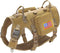 Forestpaw Tactical Dog Harness for Small Sized Dogs, No Pull Military Vest with Handle and Pockets (Brown, S)