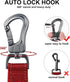 TwoEar 5FT 1IN Strong Red Dog Leash with 2 Padded Handles, Traffic Handle for Extra Control, Reflective Walking Lead.