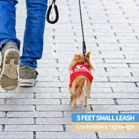 BAAPET Dog Leash 5FT-1/3'', Black, with Comfortable Padded Handle and Highly Reflective Threads for Dogs