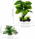 Reptile Artificial Plants, Terrarium Plants Decorations Supplies, Aquarium Fish Tank Plant, Amphibian Habitat Hideout Tank Accessories (M Set-2pcs/D) by Moonorange