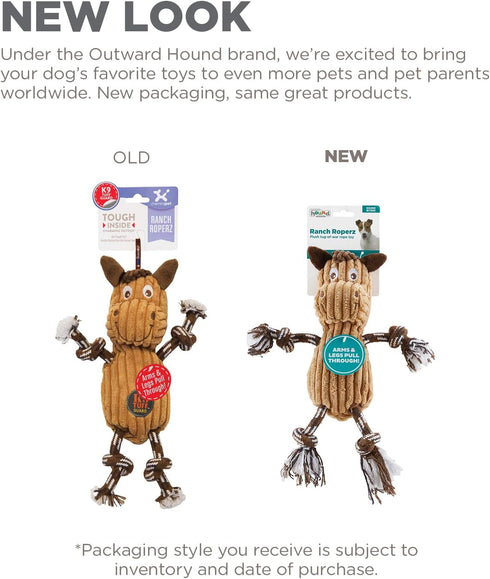Outward Hound Ranch Roperz Horse Plush Squeaky Dog Toy