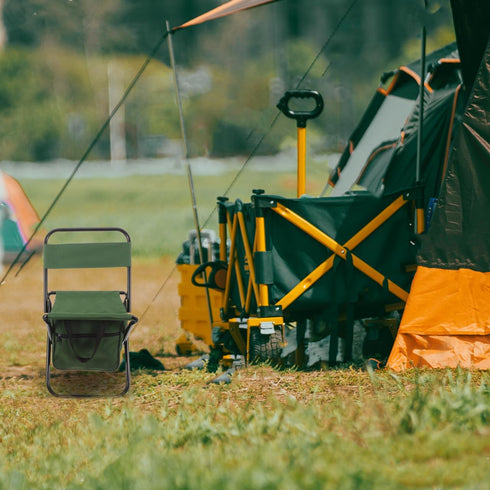 18.11X10.62X8.26 Inches Lightweight Portable Folding Chair with Storage Bag Multi-Function Compact Camping Stool