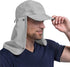 SUN CUBE Fishing Sun Hat with Neck Flap for Men UV Protection Cover Outdoor Bucket Cap with Face Covering for Hiking Running