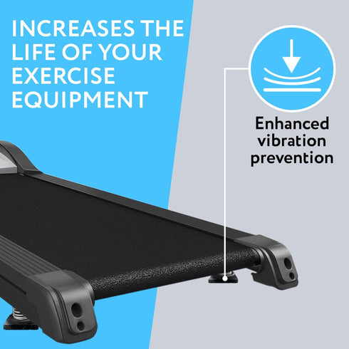 IMPRESA 6 Pack Exercise Equipment Mat 4"x 4"x 0.5" Pads - Treadmill Mat for Carpet Protection