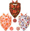 Agroon Thanksgiving Dog Bandanas XLarge 3PCS, 6 Pattern Fall Scarf for Boy and